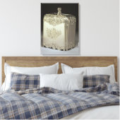 Silver tea canister van Paul de Lamerie Canvas Afdruk (Insitu (Slaapkamer))