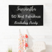 Silver Text Cinquante Et Fabuleuse Bannière Annive (En situation)