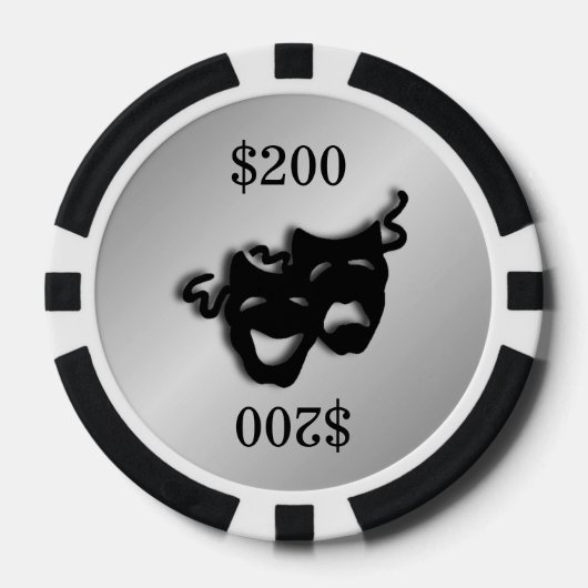 Silver Theatre Marker Poker Chips (Voorkant)