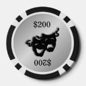 Silver Theatre Marker Poker Chips (Achterkant)