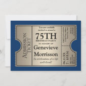 Silver Ticket Style 75e anniversaire Invitation de (Devant)