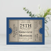 Silver Ticket Style 75e anniversaire Invitation de (Debout devant)