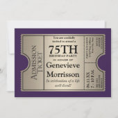 Silver Ticket Style 75e anniversaire Invitation de (Devant)