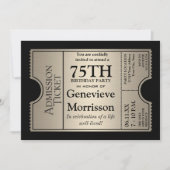 Silver Ticket Style 75e anniversaire Invitation de (Devant)