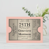 Silver Ticket Style 75e anniversaire Invitation de (Debout devant)