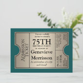 Silver Ticket Style 75e anniversaire Invitation de (Debout devant)