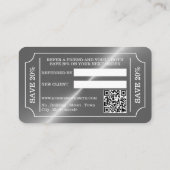 Silver Ticket Style Referral Kaart (Achterkant)
