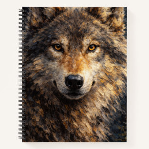 Silver Timber   Art de la faune Wolf   Cahier