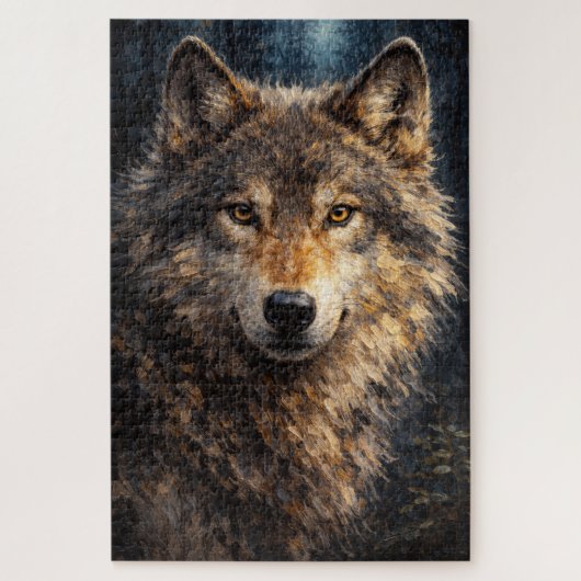 Silver Timber | Wolf Wildlife Art | Puzzel (Verticaal)