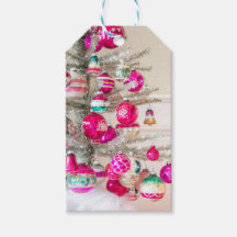 Silver Tinsel Tree met Vintage-kerstversiering