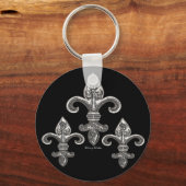Silver tone Fleur De Lys Sleutelhanger (Voorkant)