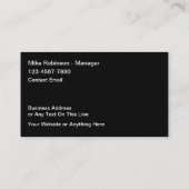 Silver Tone Metallic Constructie Visitekaartjes (Achterkant)