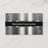 Silver Tone Metallic Constructie Visitekaartjes (Voorkant)