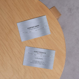 Silver tones Metallic Texture Afbeelding Visitekaartje