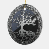 Silver Tree of Life Keramisch Ornament (Links)
