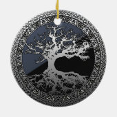 Silver Tree of Life Keramisch Ornament (Achterkant)