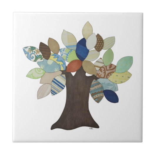 Silver Tree Tile Tegeltje (Voorkant)