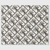 Silver Tree Wrapping Paper Cadeaupapier (Vlak)