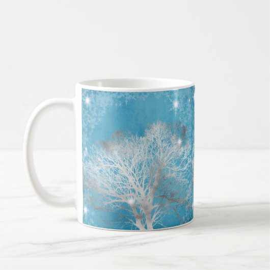 Silver Trees Winter Sublimations Koffiemok (Links)