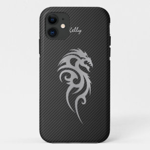 Silver Tribal Dragon Tattoo iPhone 5 Hoesje