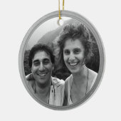 Silver Trim Photo Ornament (Links)