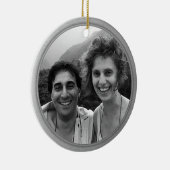 Silver Trim Photo Ornament (Rechts)