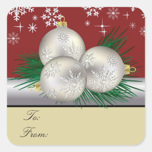 Silver Trio Cadeau Labels