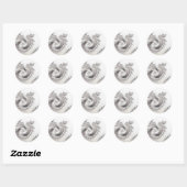 Silver Triple Twirl Stickers (Vel)