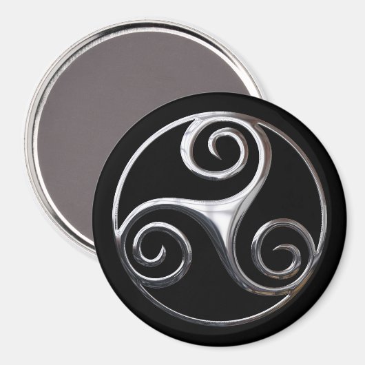 Silver Triskelion Magneet (Voorkant / Achterkant)
