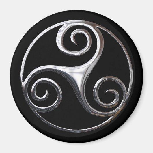 Silver Triskelion Magneet (Voorkant)
