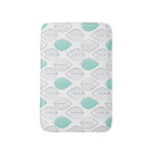 Silver & Turquoise Chic & Modern Leaf Design Badmat (Voorkant Verticaal)