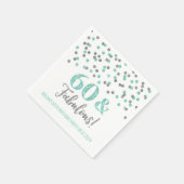 Silver Turquoise Confetti 60 & Fabulous Servet (Hoek)
