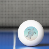 Silver Turquoise Zee Turtle Beach Style Pingpongballen (Net)