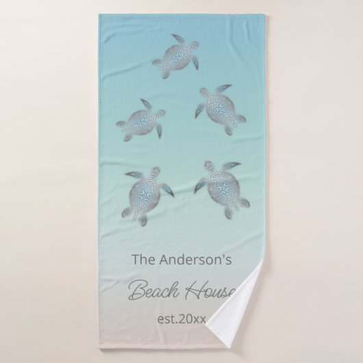 Silver Turtles Beach Style Badhanddoek (Badhanddoek)
