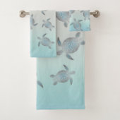 Silver Turtles Beach Style Maritime Coasta Bad Handdoek (Insitu)