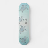 Silver Turtles Beach Style Monogram Coasta Skateboard (Voorkant)