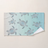 Silver Turtles Beach Style Turquoise Coastal Handdoek (Handdoek)