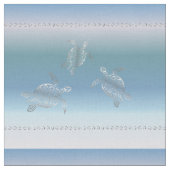Silver Turtles Blue Gradient Pattern Stof (Close Up)