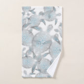 Silver Turtles  Pattern Nautical (Serviette à main)