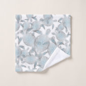 Silver Turtles  Pattern Nautical (Gant de toilette)