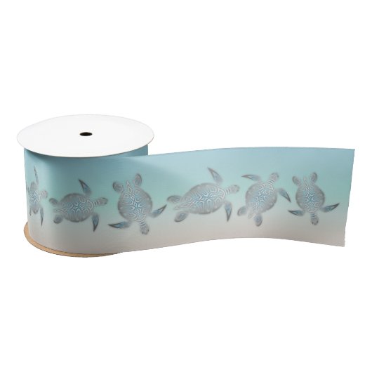 Silver Turtles Turquoise Maritime Nautical Elegant Lint (Spoel)