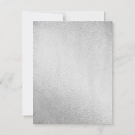 Silver Tuxedo Mannen 60th Birthday Party Invite Kaart (Achterkant)