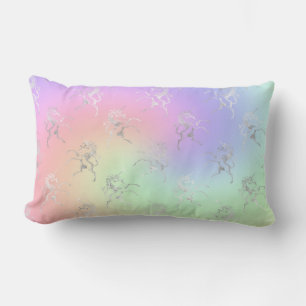 Silver Unicorn Pastel Ombre Kussen
