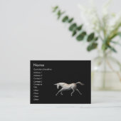 Silver Unicorn Visitekaartje (Staand voorkant)