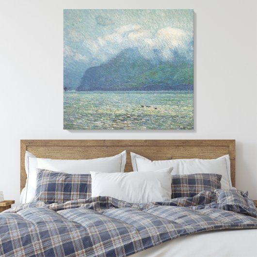 Silver Veil en Golden Gate van Childe Hassam Canvas Afdruk (Insitu (Slaapkamer))