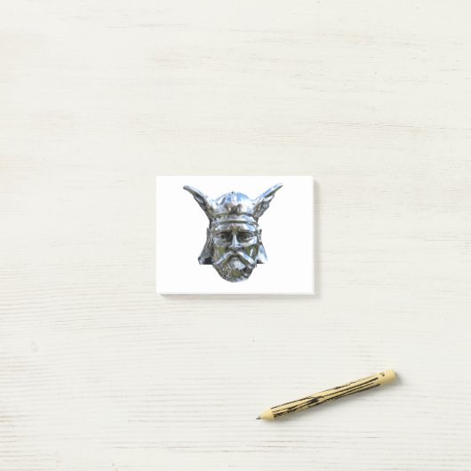Silver Viking Post-it® Notes (Op bureau)