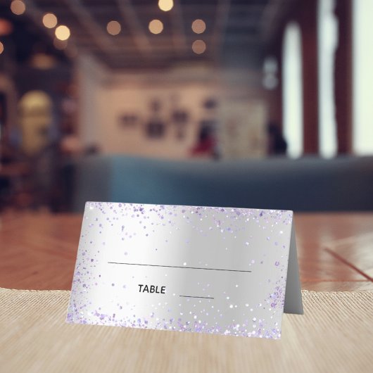 Silver violet sparkles bruiloft