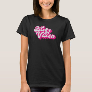 Silver Vixen Roze Retro Script Moederdag Slogan T-shirt