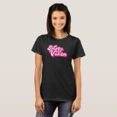 Silver Vixen Roze Retro Script Moederdag Slogan T-shirt (Voorkant volledig)