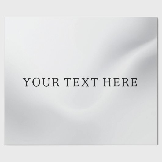 Silver voeg uw aangepaste tekst inpakpapier (Vlak)